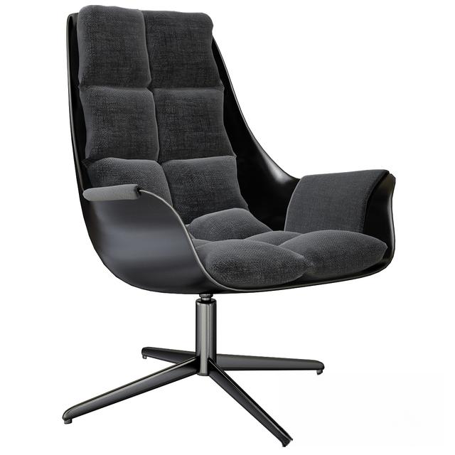 Modern Black Swivel Chair singlesofa