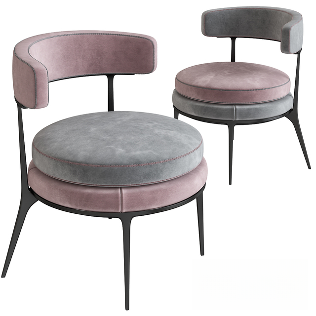 Modern Round Velvet singlesofa