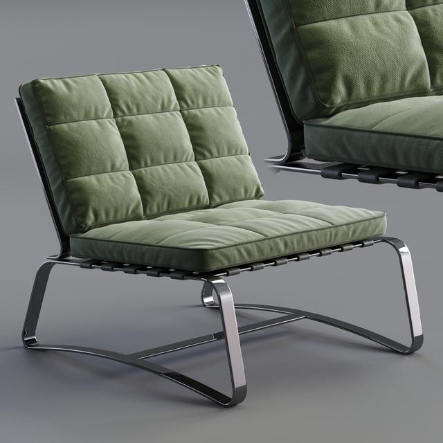 Green Metal Modern singlesofa
