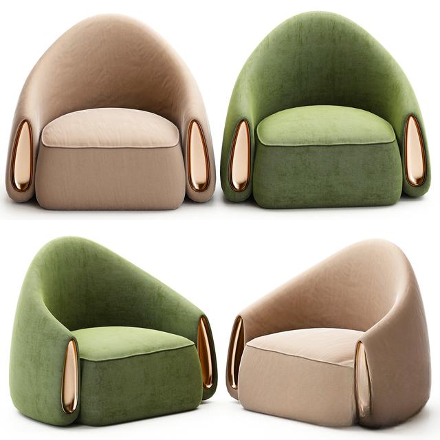 Modern Curved Armchair singlesofa