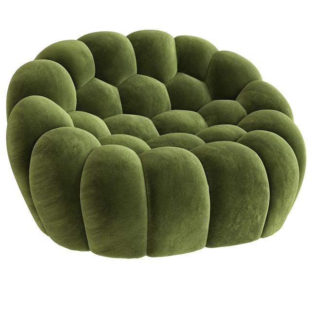 Green Round Sofa singlesofa