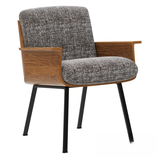 Wooden Gray Modern singlesofa