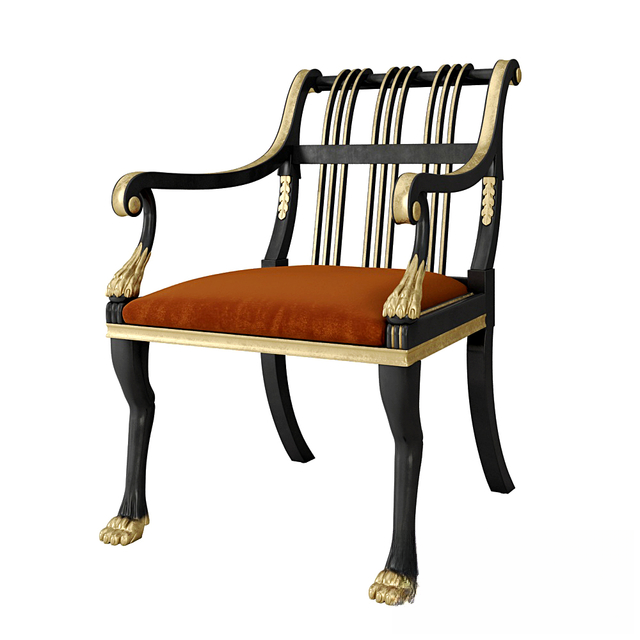 Black Golden Classic singlesofa