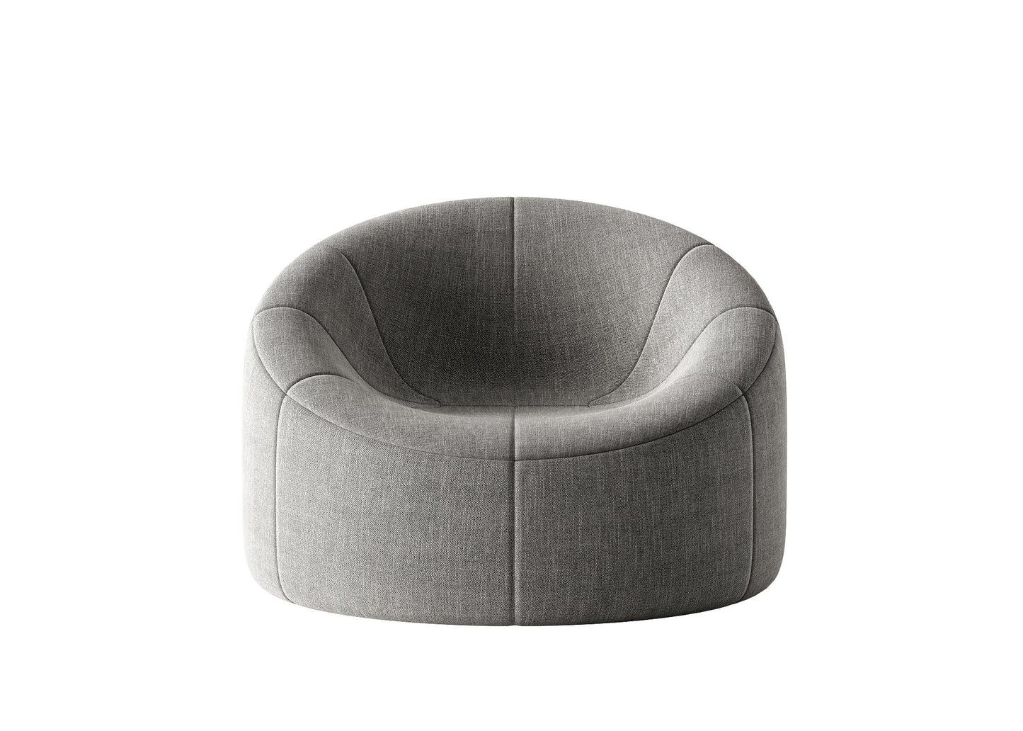 Round Modern Grey singlesofa
