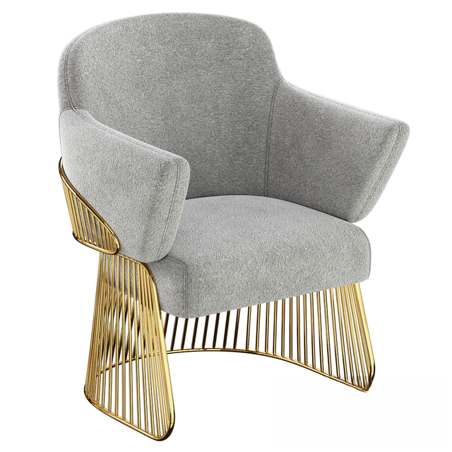 Grey Gold Modern singlesofa