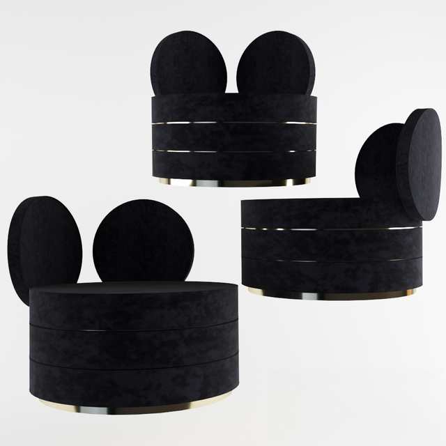 Modern Round Velvet singlesofa