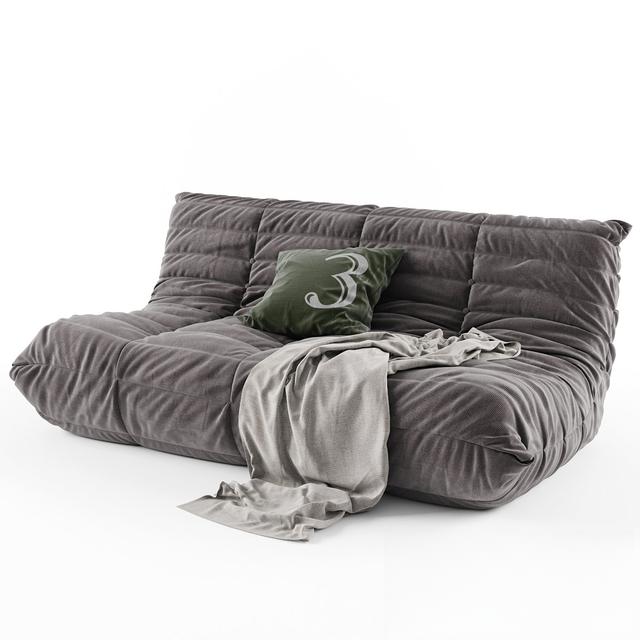 Grey Modern Bed singlesofa