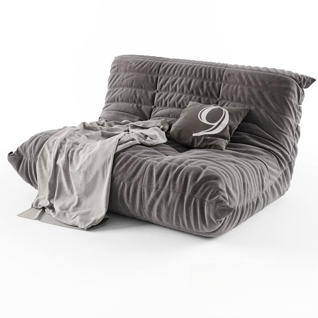 Grey Modern Bed singlesofa