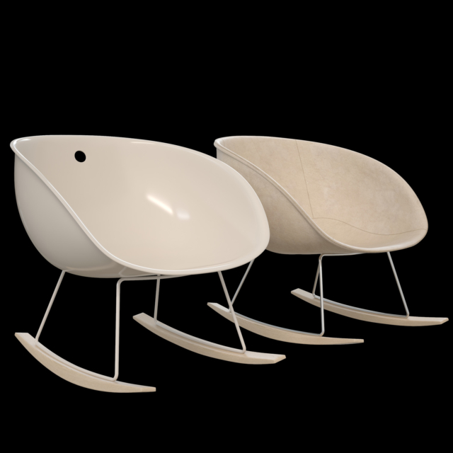 Modern White Rocking Chair singlesofa