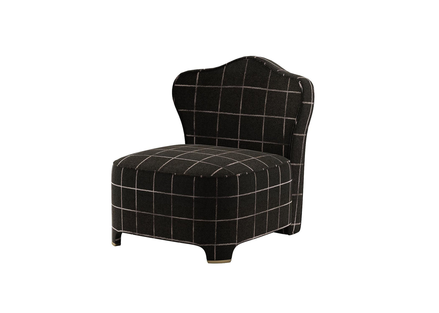 Black Checkered Chair singlesofa