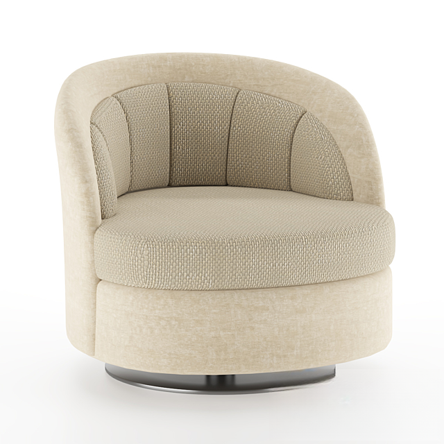Beige Round Modern singlesofa