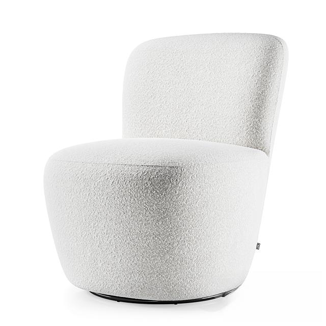 White Fluffy Chair singlesofa