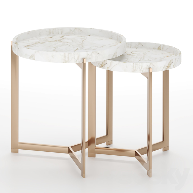 Marble Round Teatable table