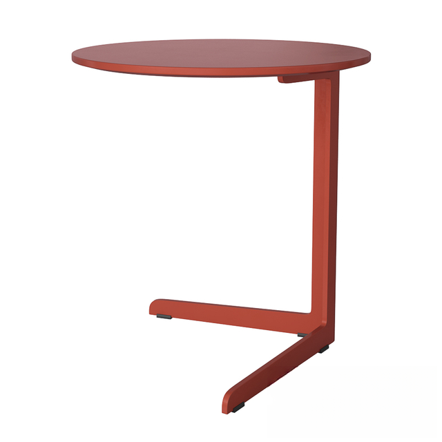 Round red teatable table
