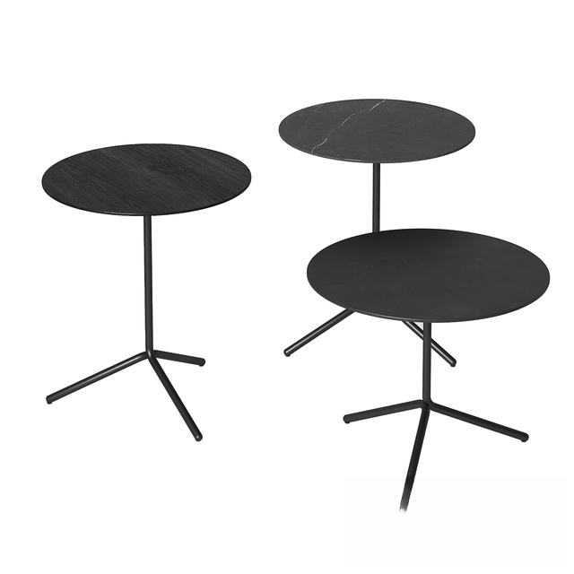 Round black teatable table
