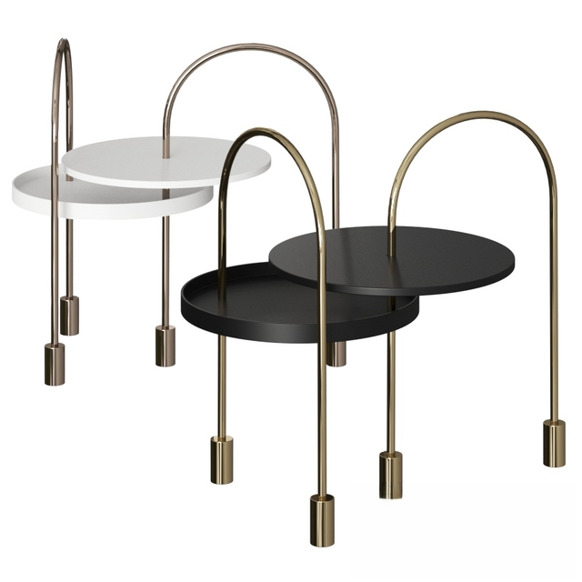 Round metal teatable table