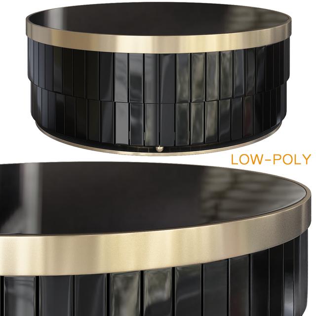 Round Black Teatable table