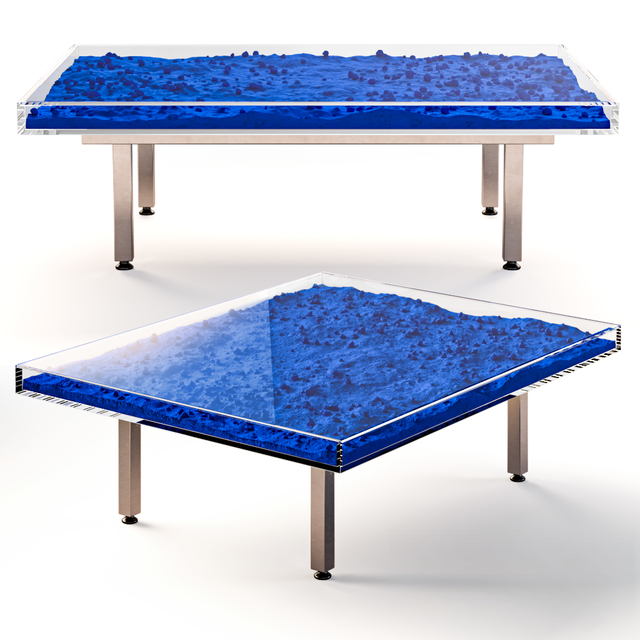 Blue Geometric Teatable table