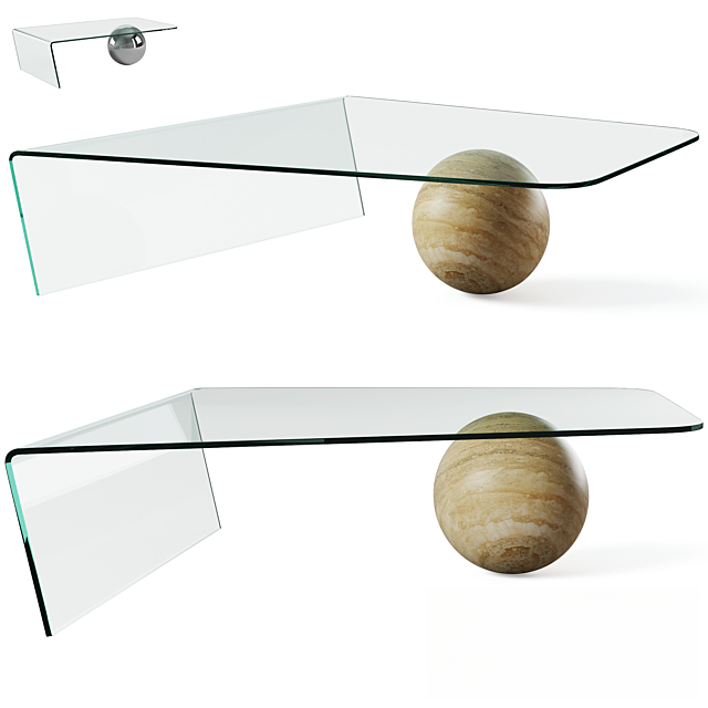 Glass Wooden Minimalist table