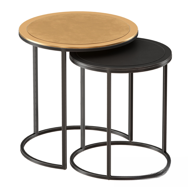 Round Black Teatable table