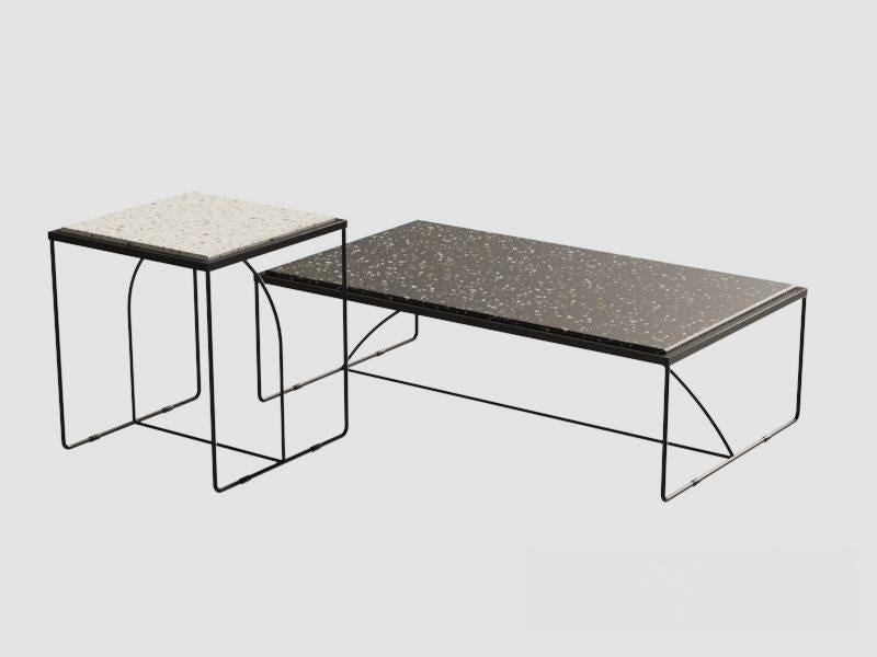 Black metal teatable table