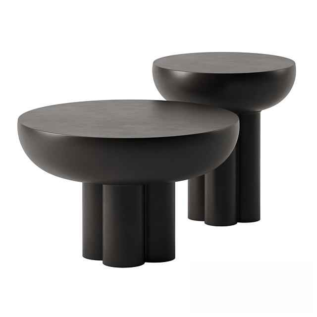 Black Round Teatable table