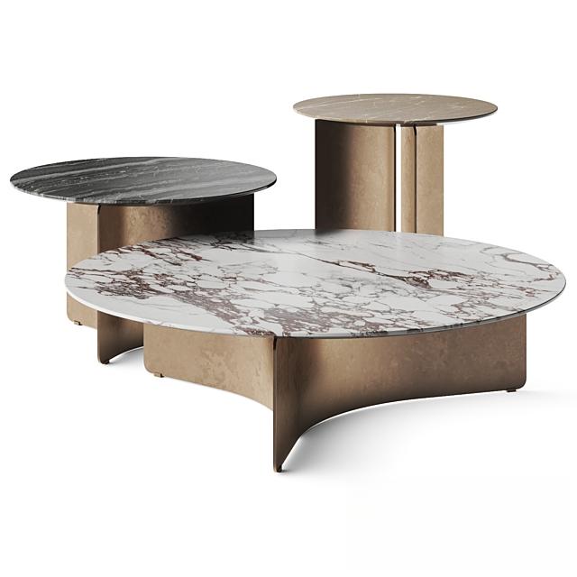 Marble round teatable table