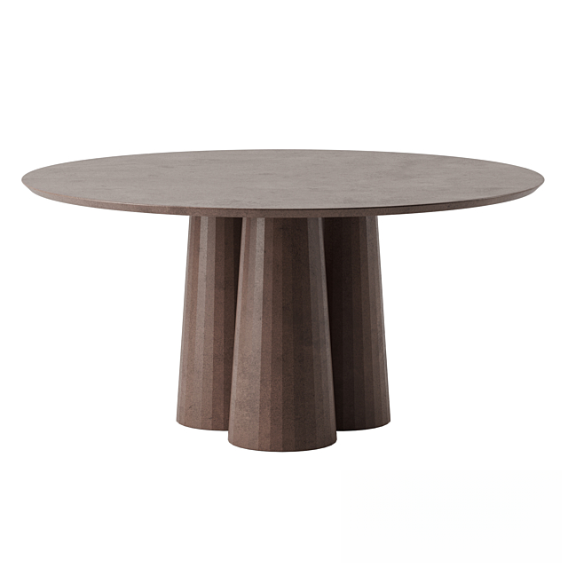 Round brown teatable table