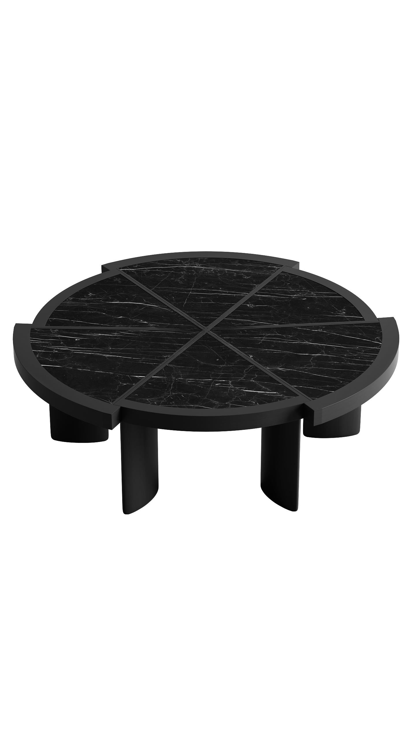 Round Black Teatable table