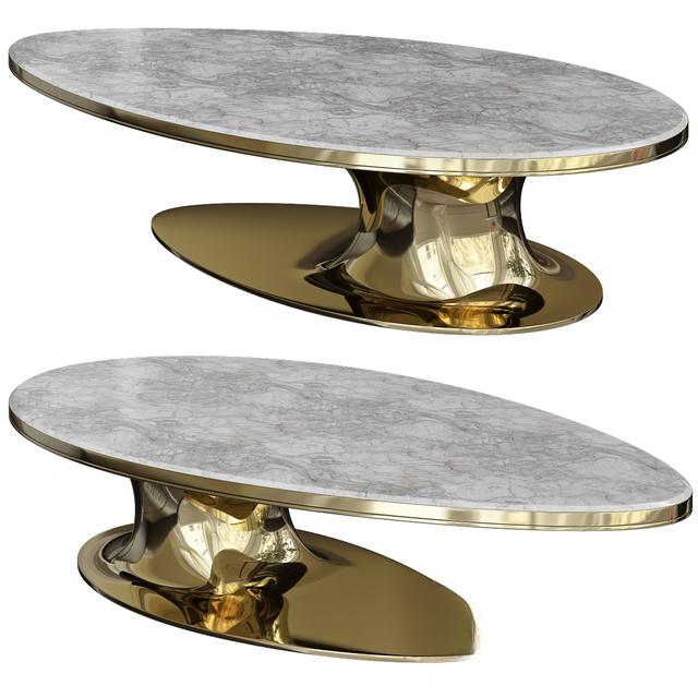 Marble Oval Teatable table