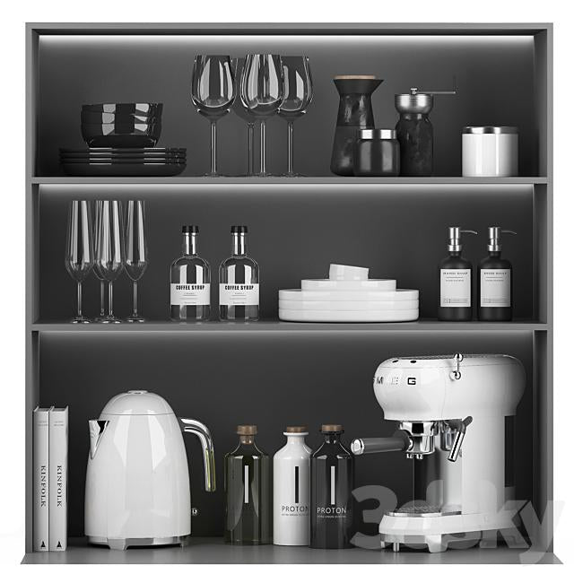 Modern Black Shelf appliance