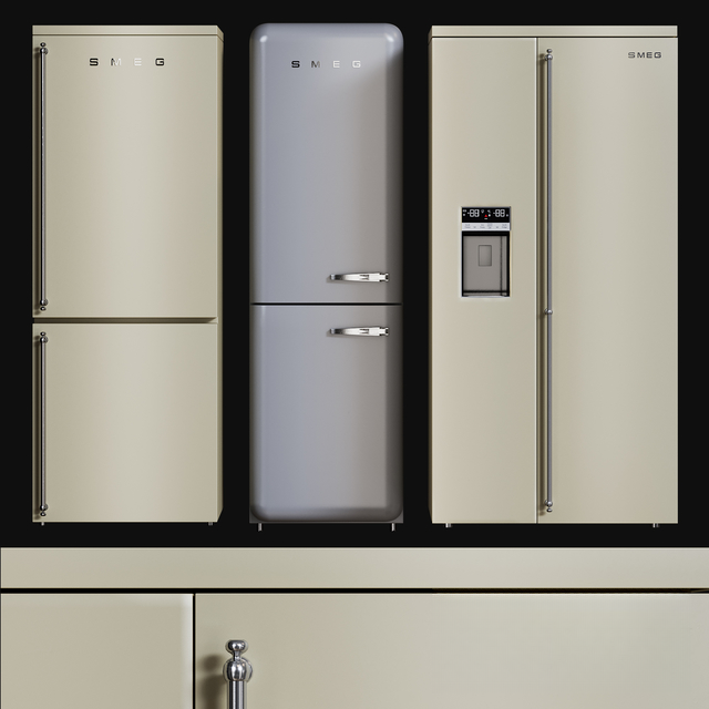 Three Refrigerators Modern appliance