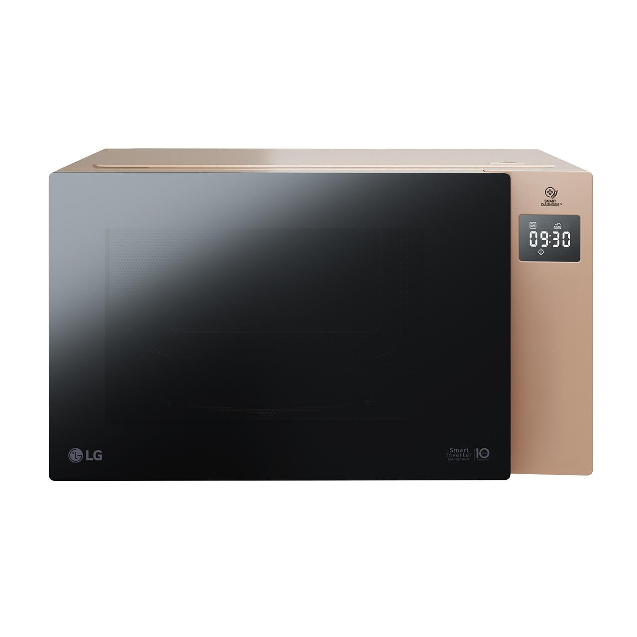 Black and Gold Microwave appliance