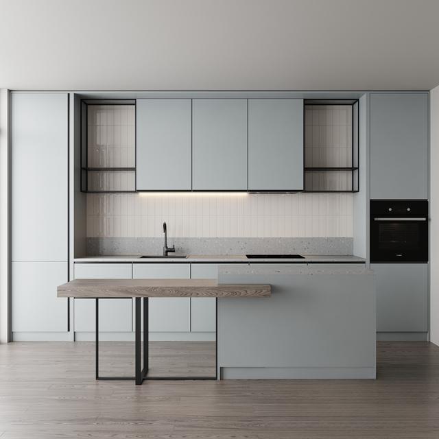 Light Grey Modern Kitchen cabinet