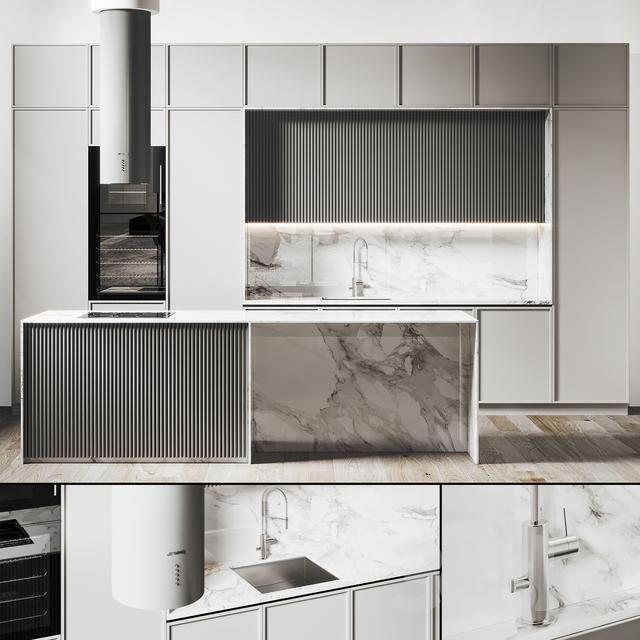 Modern Marble Kitchen cabinet