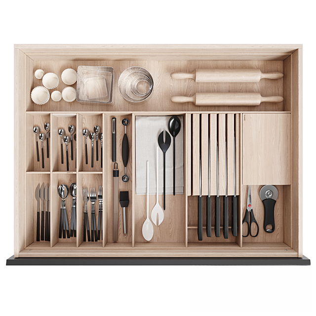 Wooden Kitchen Utensil Organizer food