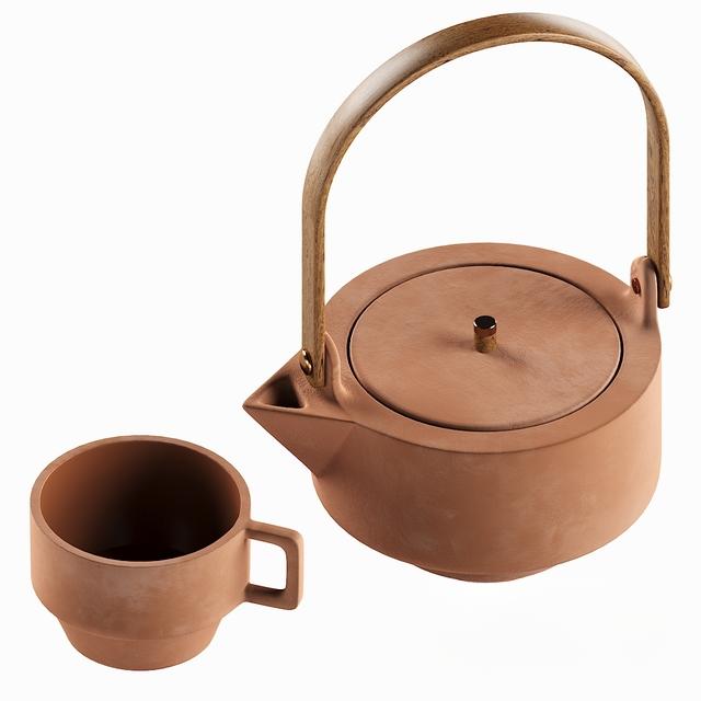 Brown Clay Kettle tableware