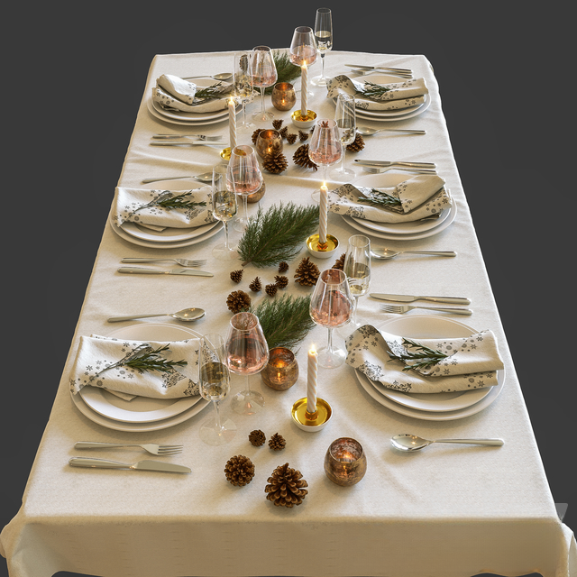 White Pine Cone Table tableware