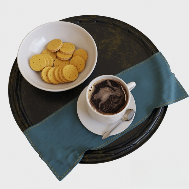 Coffee Round Tray tableware