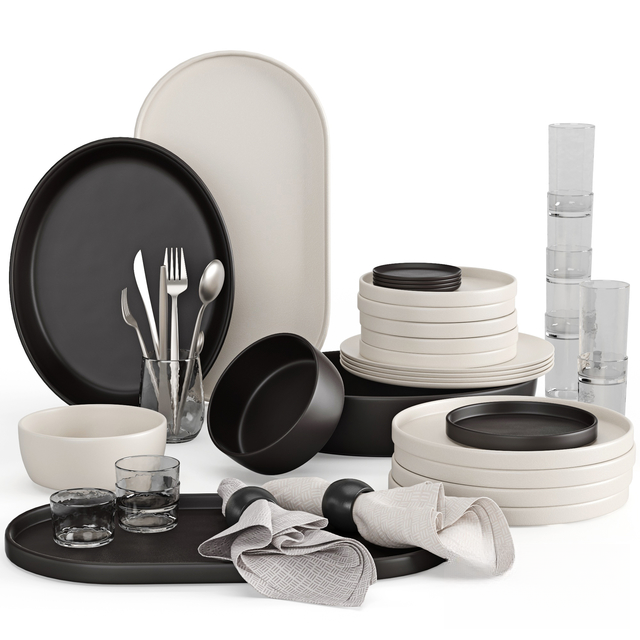 BlackWhiteModernDinnerware tableware