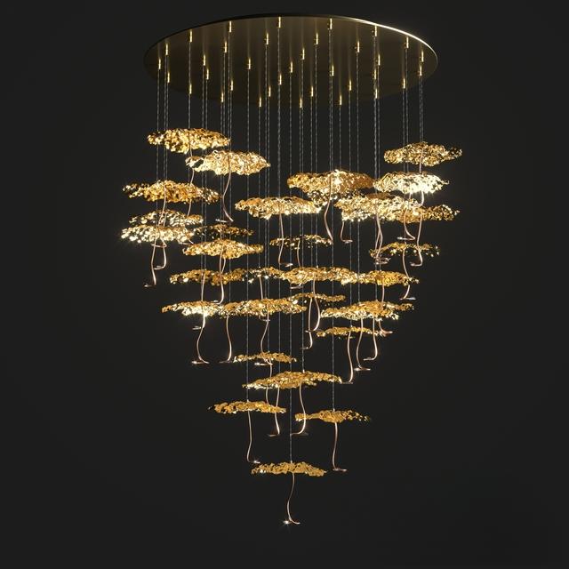Golden Chandelier Modern ceilinglamp