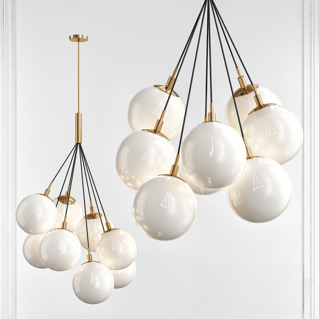 White Round Chandelier