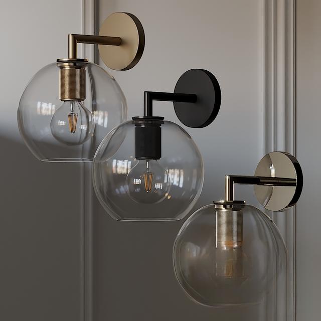 Glass Globe Wall Light