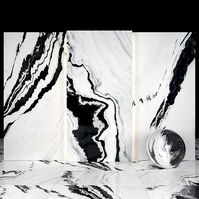 BlackWhite Marble Modern covering