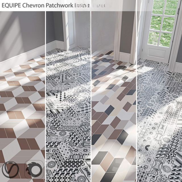 Geometric Pattern Mosaic Tile covering