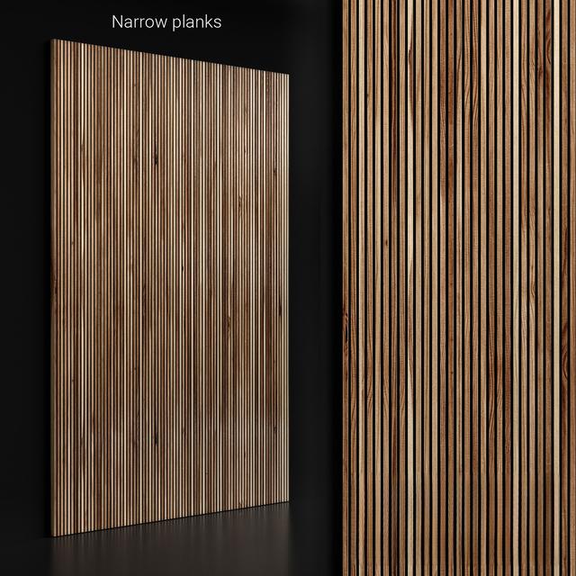 Narrow planks wooden covering
