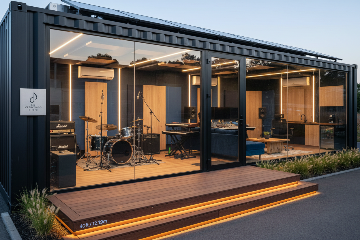 Premium 40ft Music Rehearsal Studio Container