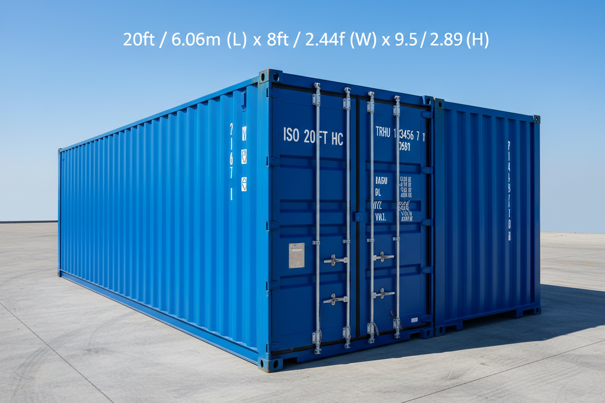 20ft High Cube Container - Realistic Photo