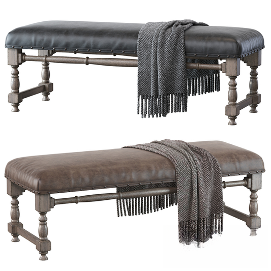 Leather Vintage Bench