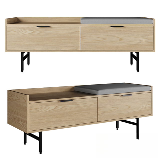 Wooden Storage Bench TVcabinet